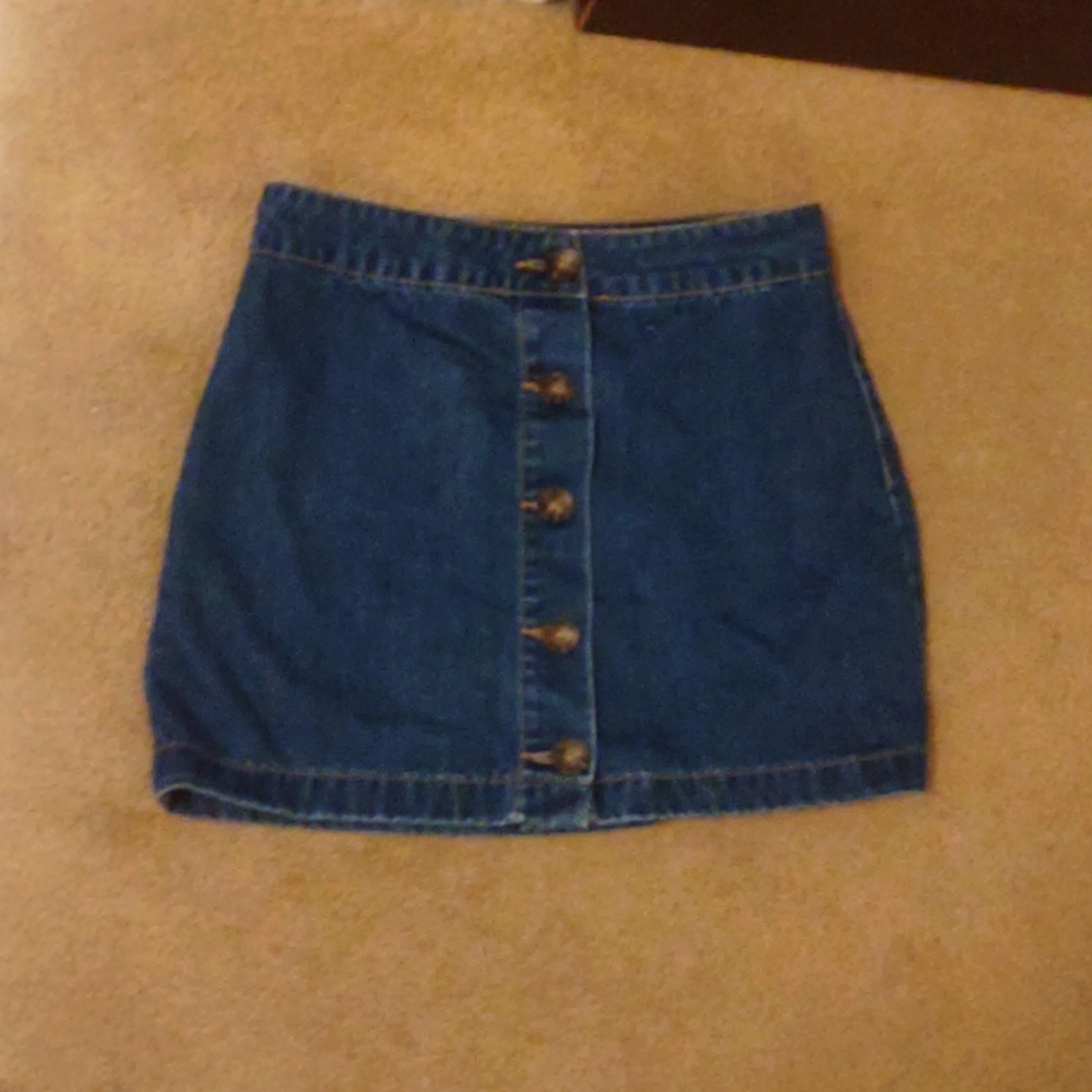 Denim mini skirt size small